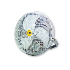 J&D 18" Indoor/Outdoor Tent Pole Fan, Epoxy Coated White, POW18